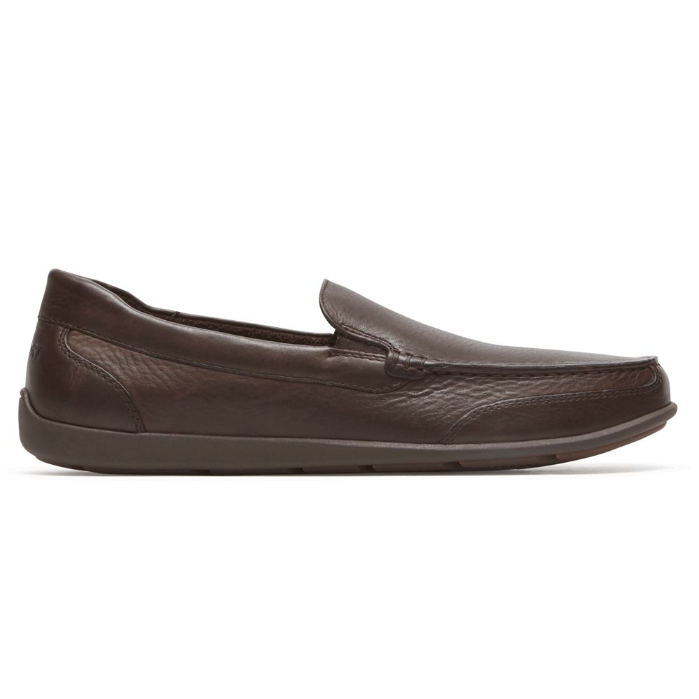 Rockport Men's Bennett Lane 4 Venetian Slip-Ons - Brown - USA (0351VYJXK)